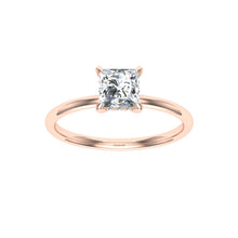 Load image into Gallery viewer, The Emory -  Princess cut Hidden Halo Ring