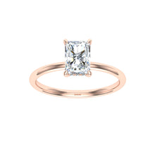 Load image into Gallery viewer, The Maryam- Radiant Cut Hidden Halo Ring