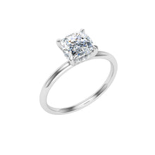 Load image into Gallery viewer, The Veronica - Cushion Cut Hidden Halo Ring