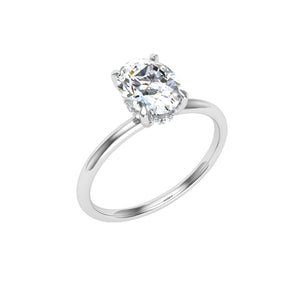 The Mabel - Oval Cut Hidden Halo Ring