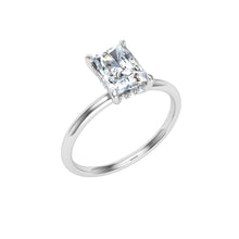 Load image into Gallery viewer, The Maryam- Radiant Cut Hidden Halo Ring