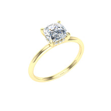 Load image into Gallery viewer, The Veronica - Cushion Cut Hidden Halo Ring
