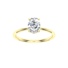 Load image into Gallery viewer, The Mabel - Oval Cut Hidden Halo Ring