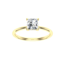 Load image into Gallery viewer, The Emory -  Princess cut Hidden Halo Ring